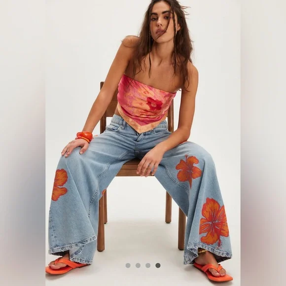 Free People Palisades Wide Leg Jeans - Picture 4 of 10